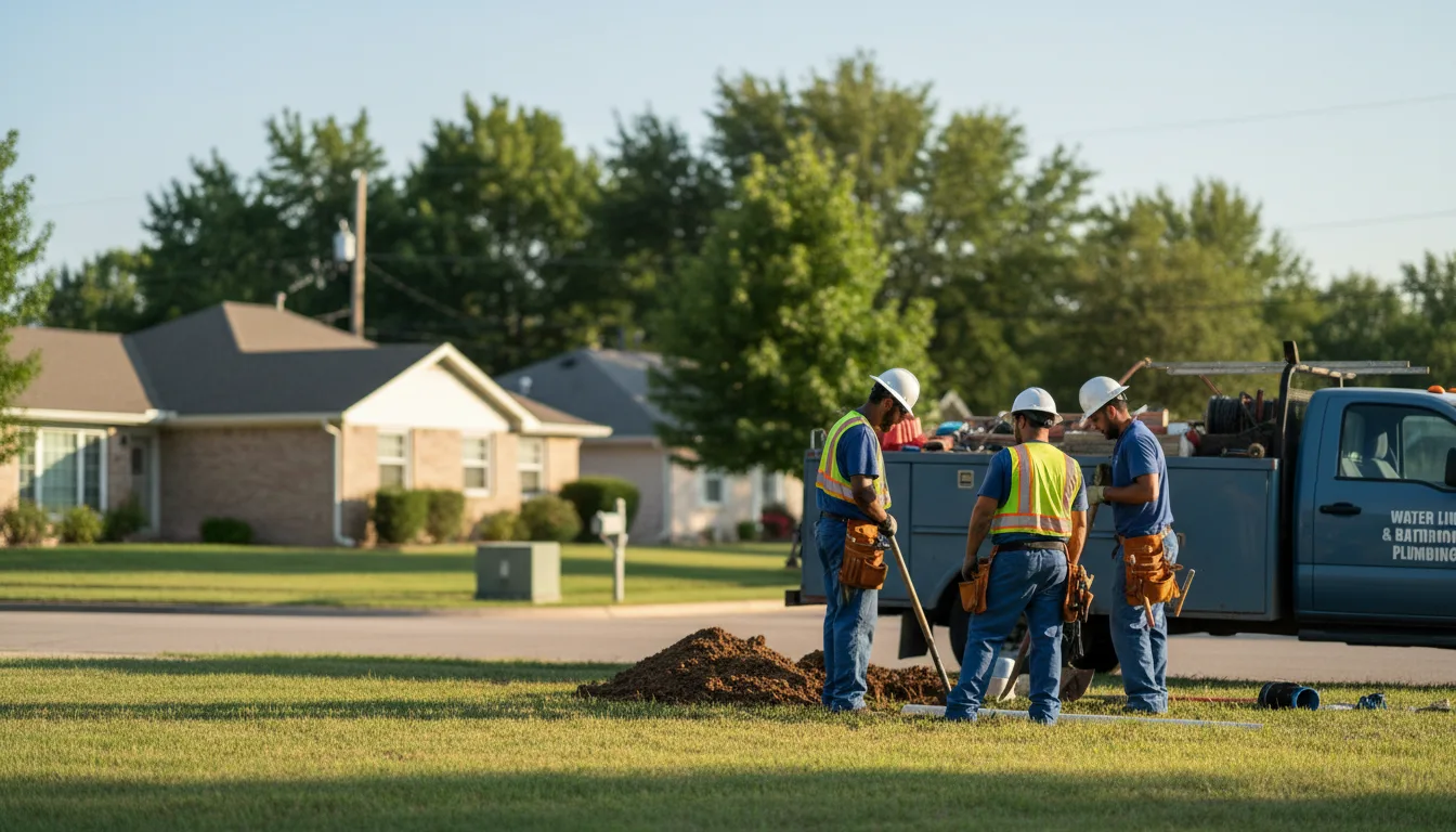 Residential water line and bathroom plumbing service in Eagle, NE